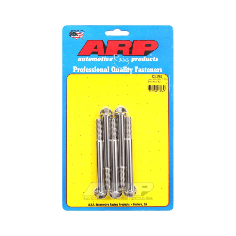 Șuruburi și piulițe universale ARP cu cap mic 3/8-16 – Oțel inoxidabil, cap hexagonal, x5 - ARP-623-3750 - 623-3750 - 3666618192338